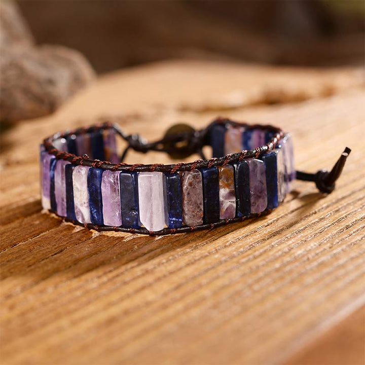 Pulsera de amatista y lapislázuli 