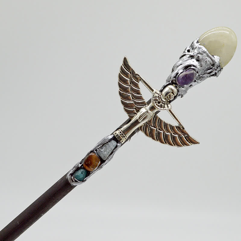 Varitas de cristal natural de ángel brujo de Olivenorma 