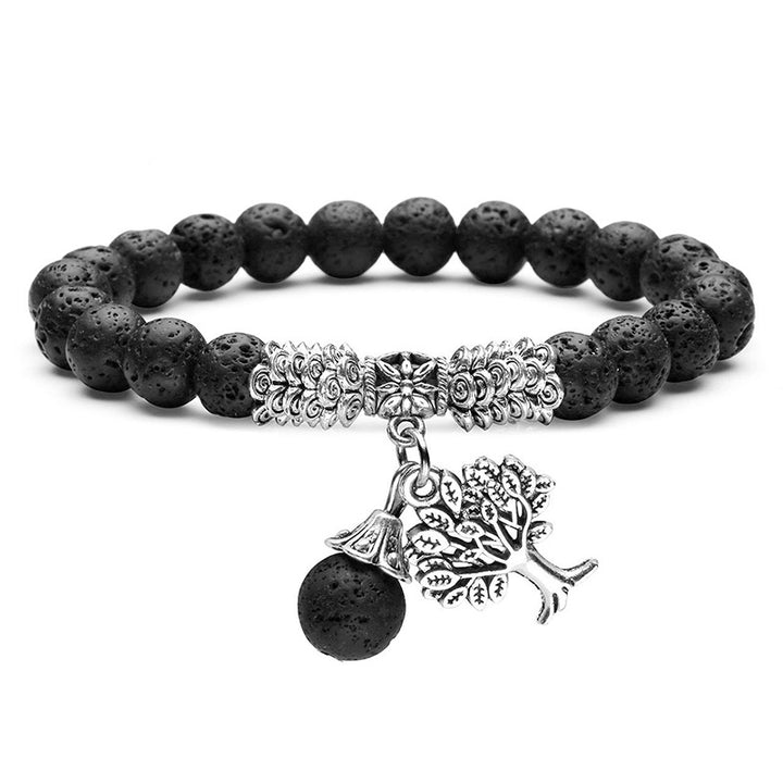 Pulsera de árbol de la vida de cristal natural