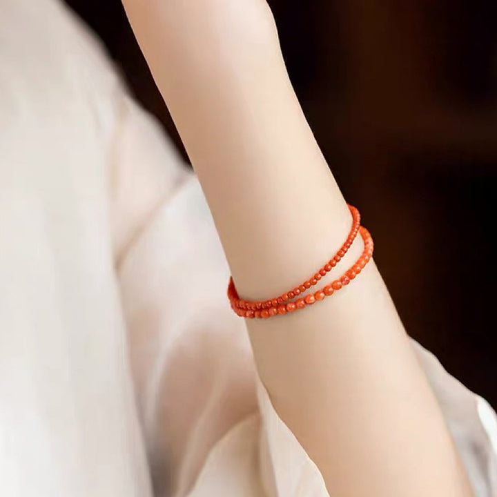 Pulsera de piedras preciosas energéticas de ágata roja Sunset Speed
