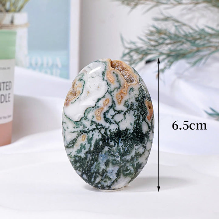 Compresa caliente de ágata musgosa de Olivenorma para masajes de belleza con piedra natural