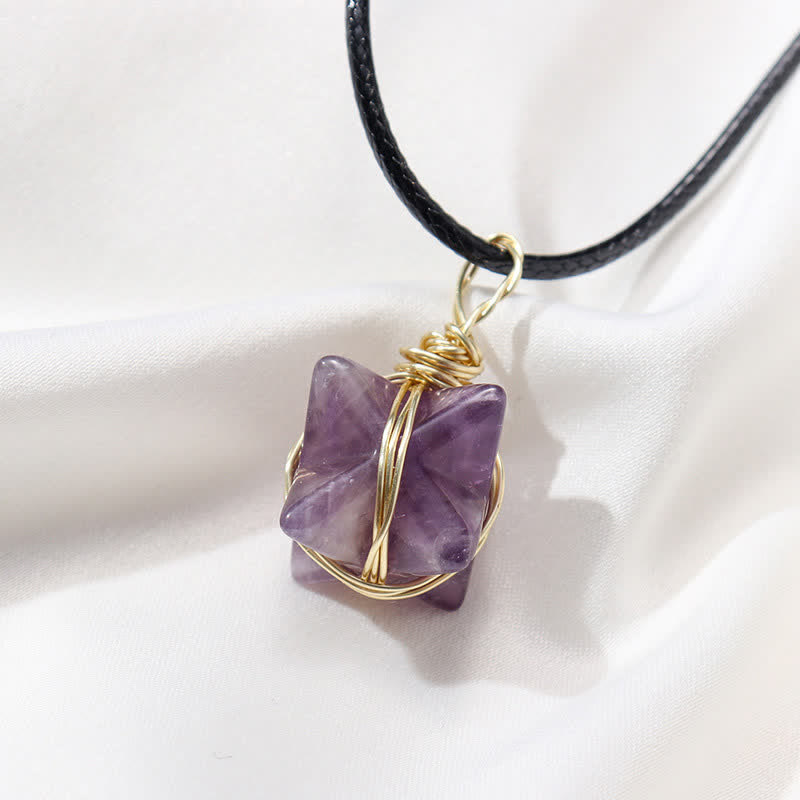 VEHÍCULO DE LUZ DIVINA - Collar Merkaba de Cristal 
