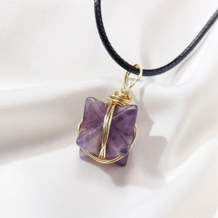 VEHÍCULO DE LUZ DIVINA - Collar Merkaba de Cristal 