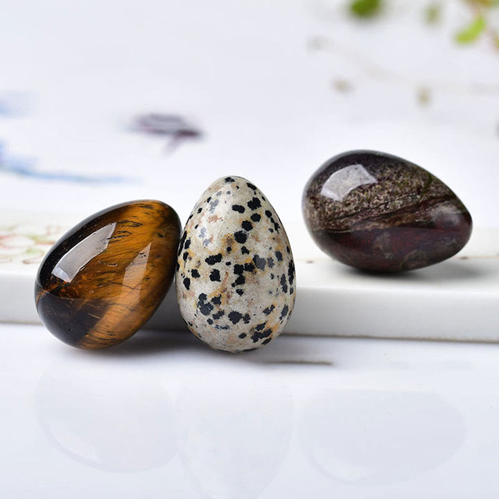 Huevos de cristal naturales energéticos de Olivenorma 