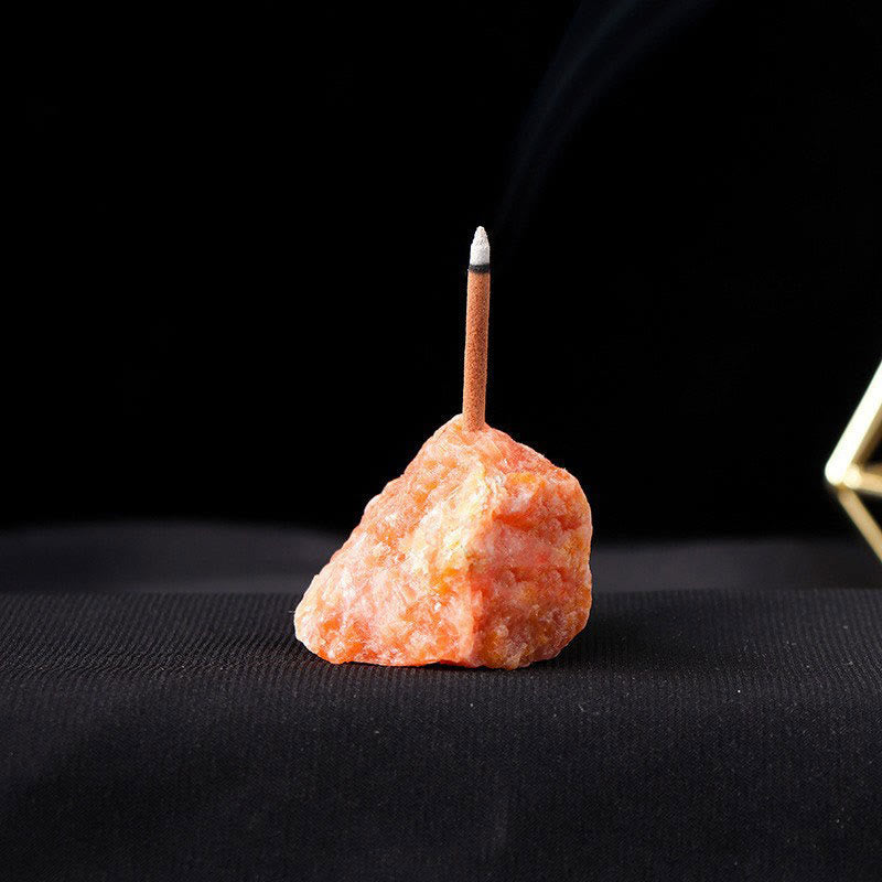 Soporte para varillas de incienso de piedra cruda de cristal de Olivenorma , decoración con piedras preciosas