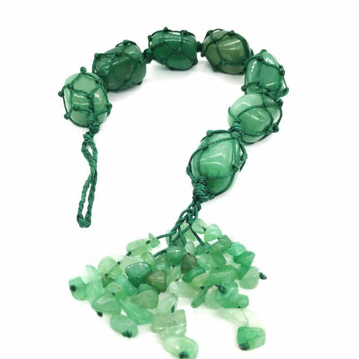 Borla decorativa de meditación con piedra Reiki para la curación de los 7 chakras de Olivenorma