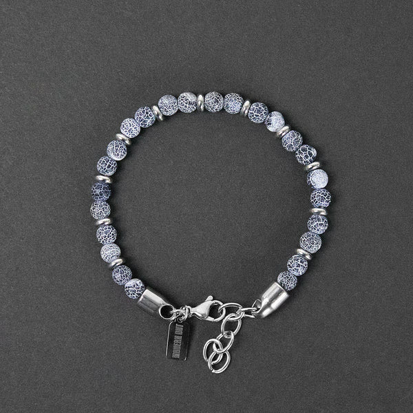 Pulsera de cuentas de ágata desgastada de Olivenorma