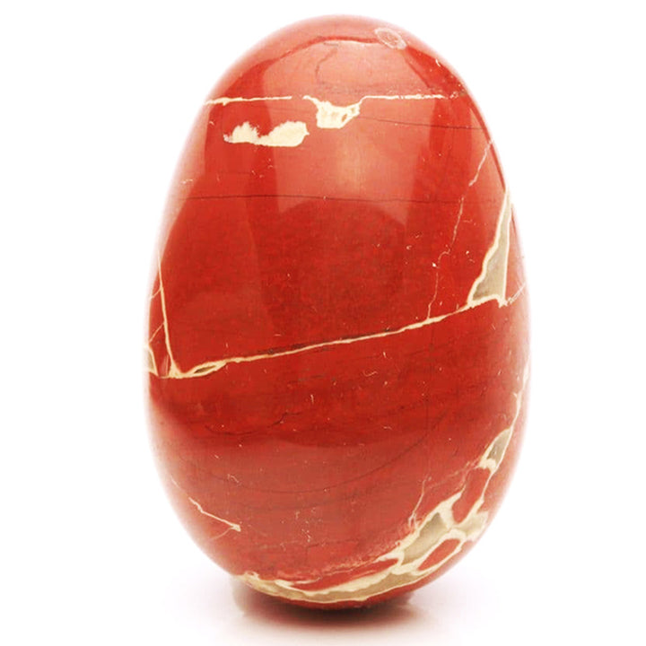 Huevo de cristal de espíritu de fuego de jaspe rojo de Pascua
