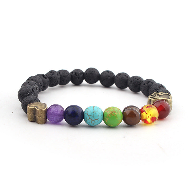 Collar de piedra de lava Olivenorma para proteger los chakras