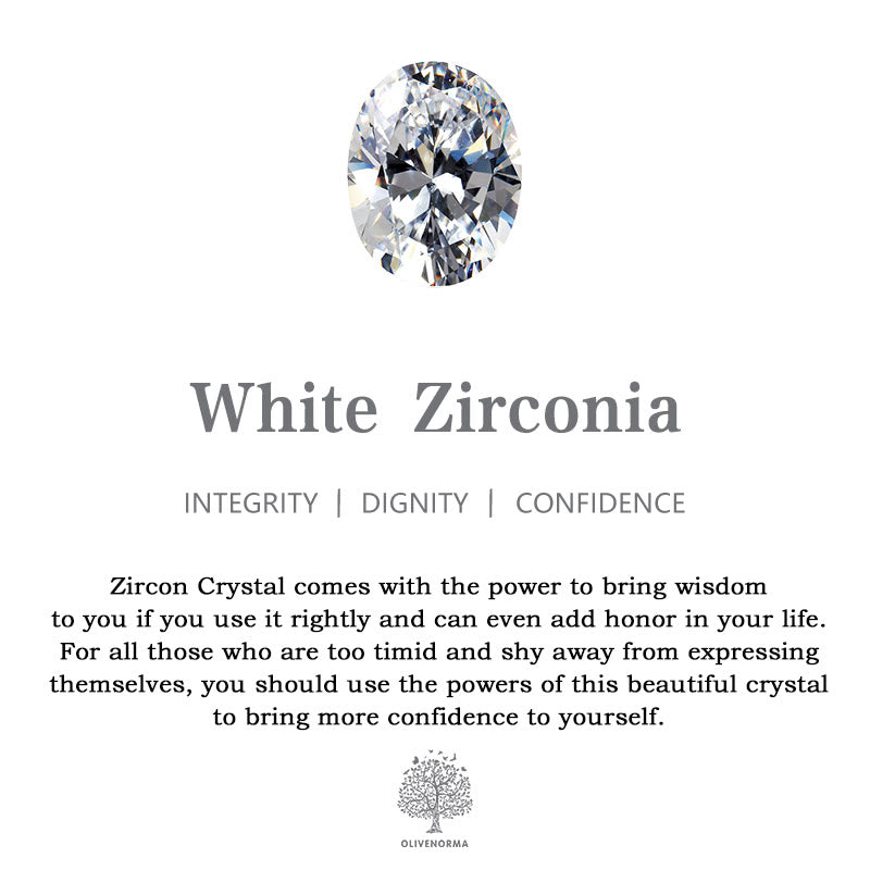 Anillo de circonita blanca esmeralda de Olivenorma