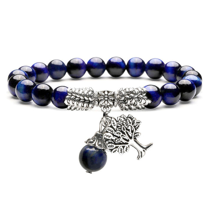 Pulsera de árbol de la vida de cristal natural