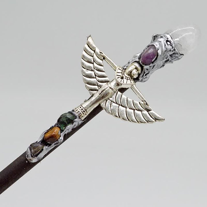 Varitas de cristal natural de ángel brujo de Olivenorma 
