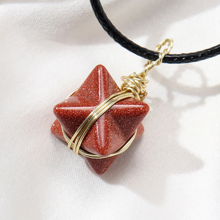VEHÍCULO DE LUZ DIVINA - Collar Merkaba de Cristal 