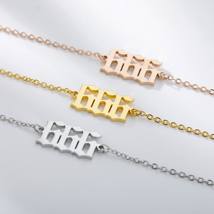 Pulsera de tobillo espiritual con números de ángel