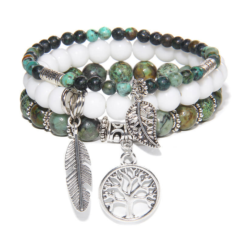 Juego de 3 pulseras con el árbol de la vida "Momentos de sanación de la naturaleza" de Olivenorma 