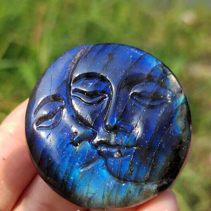 Adornos de piedra lunar con forma de labradorita natural de Olivenorma