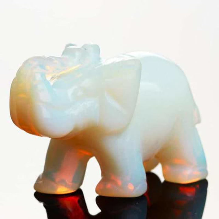 Figuras de elefantes de Reiki de Olivenorma, decoración con piedras preciosas