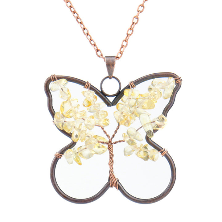 Collar curativo de mariposa con chakras