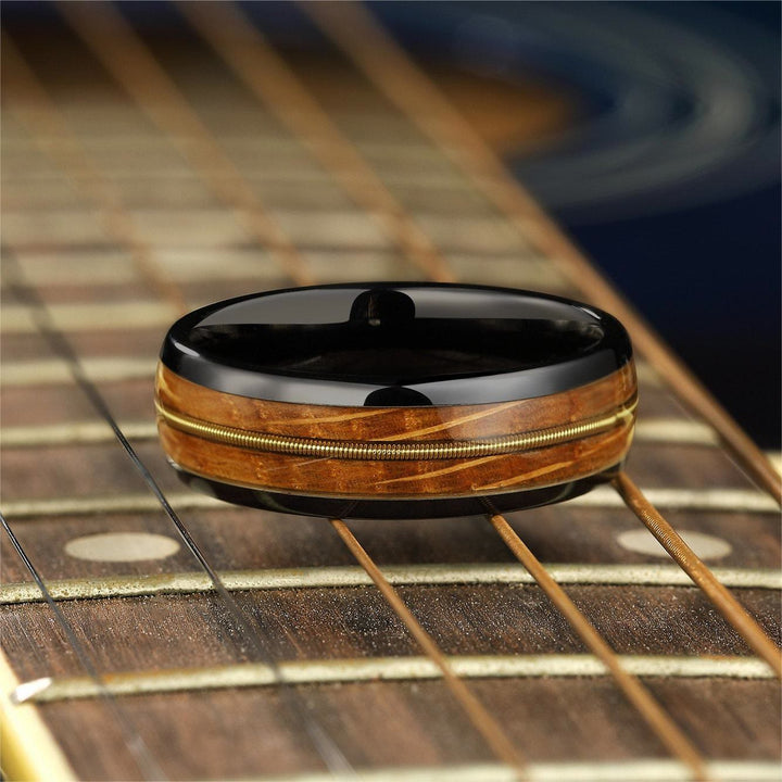 Cuerda de guitarra Olivenorma de carburo de tungsteno negro con forma de barril de whisky