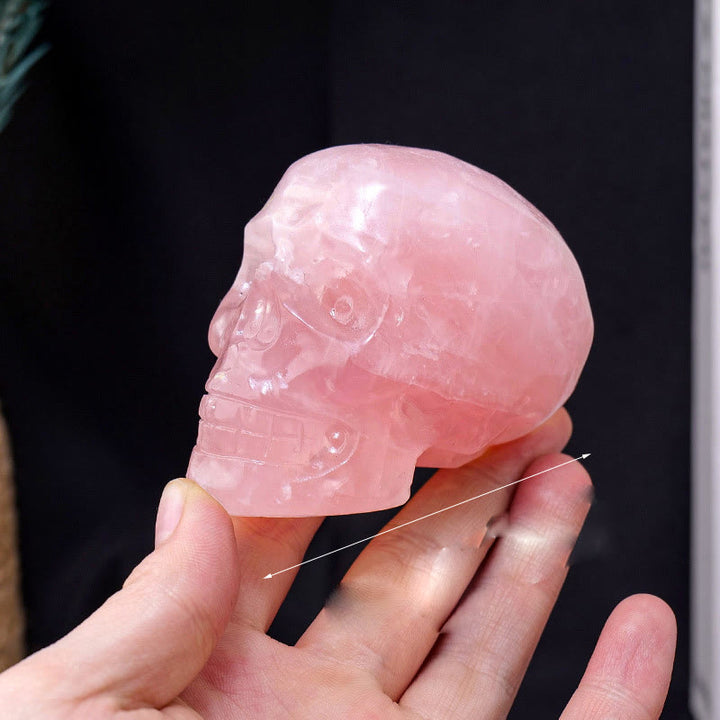 Estatua de calavera de amatista de 3 pulgadas de Olivenorma, piedra preciosa curativa decorativa 