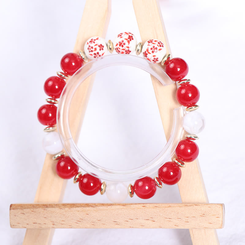 Conjunto de pulseras de cristal con forma de árbol de la vida hechas a mano de Olivenorma Boho 