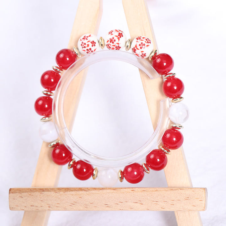 Conjunto de pulseras de cristal con forma de árbol de la vida hechas a mano de Olivenorma Boho 