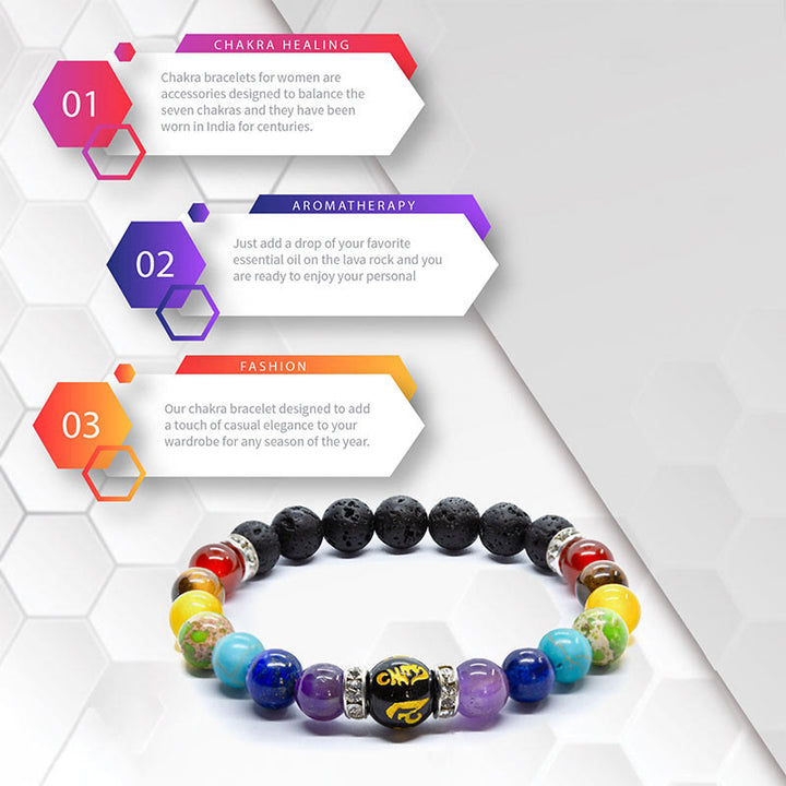 Pulsera de cristales naturales para aliviar la ansiedad de Olivenorma 