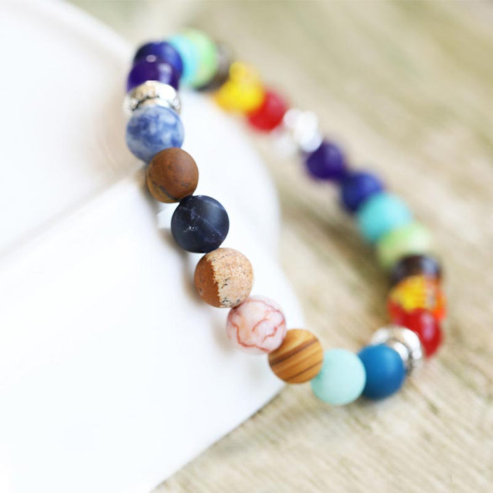 Pulsera de los siete chakras del planeta cósmico 