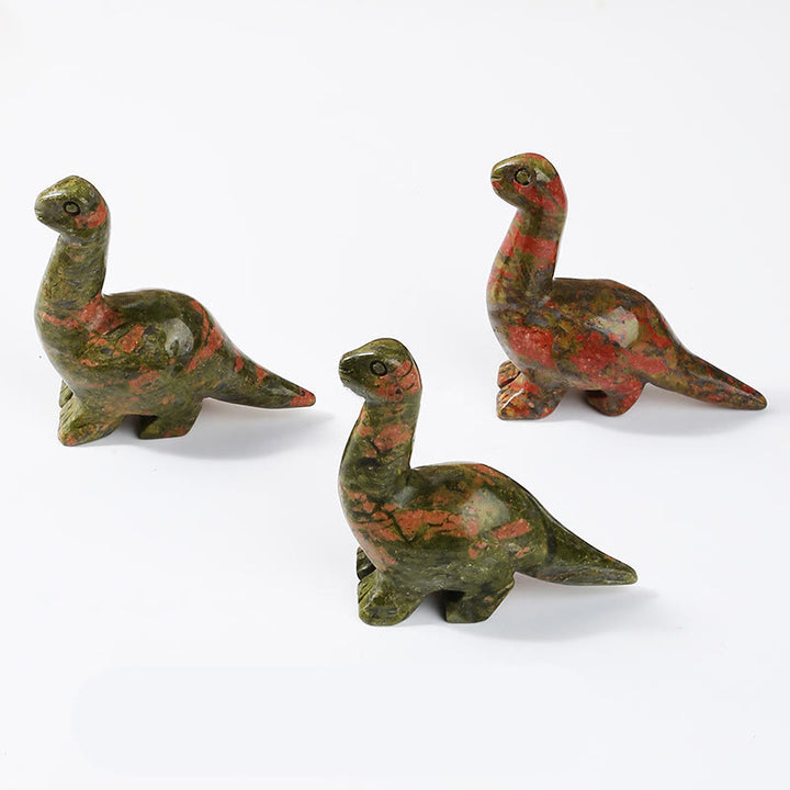 Adorno para el hogar con forma de dinosaurio de cristal de 2,5 pulgadas de Olivenorma