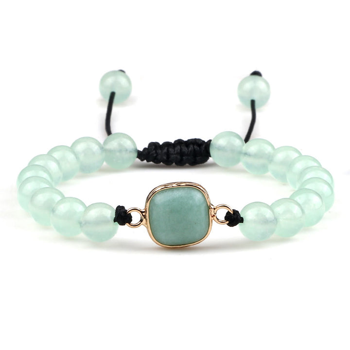 Pulsera de cuentas de opalita con piedra de ojo de gato de Olivenorma