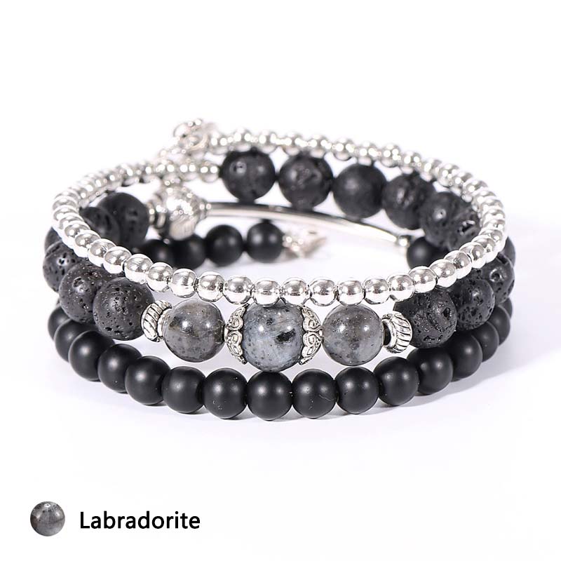 Pulsera de piedra protectora de cristal natural