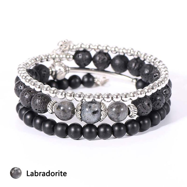Pulsera de piedra protectora de cristal natural