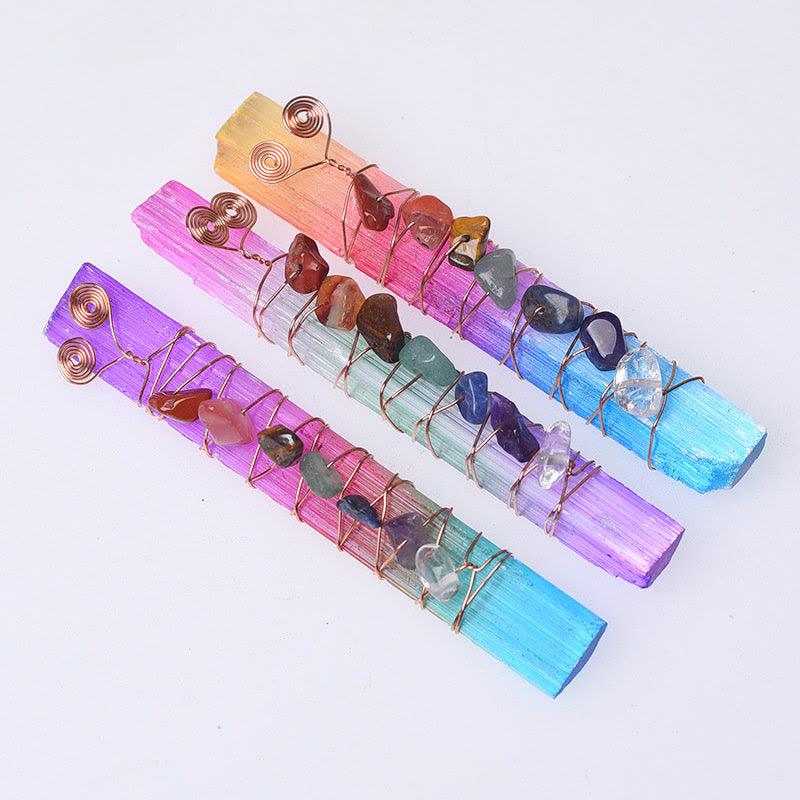 Varitas de cristal de yeso marroquíes para chakras de Olivenorma