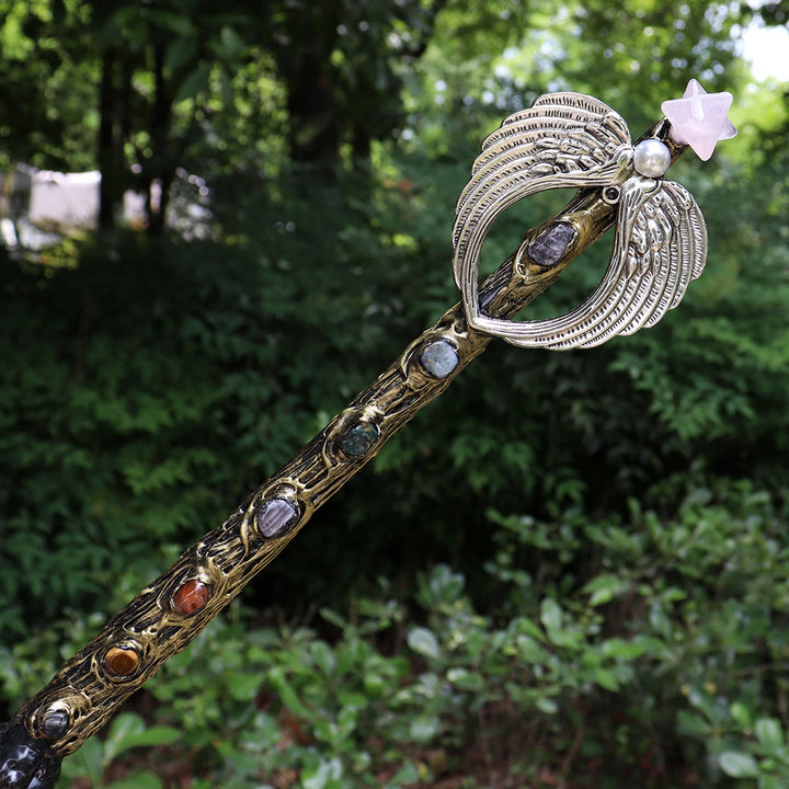 Varitas de cristal Merkaba de chakras naturales de Olivenorma