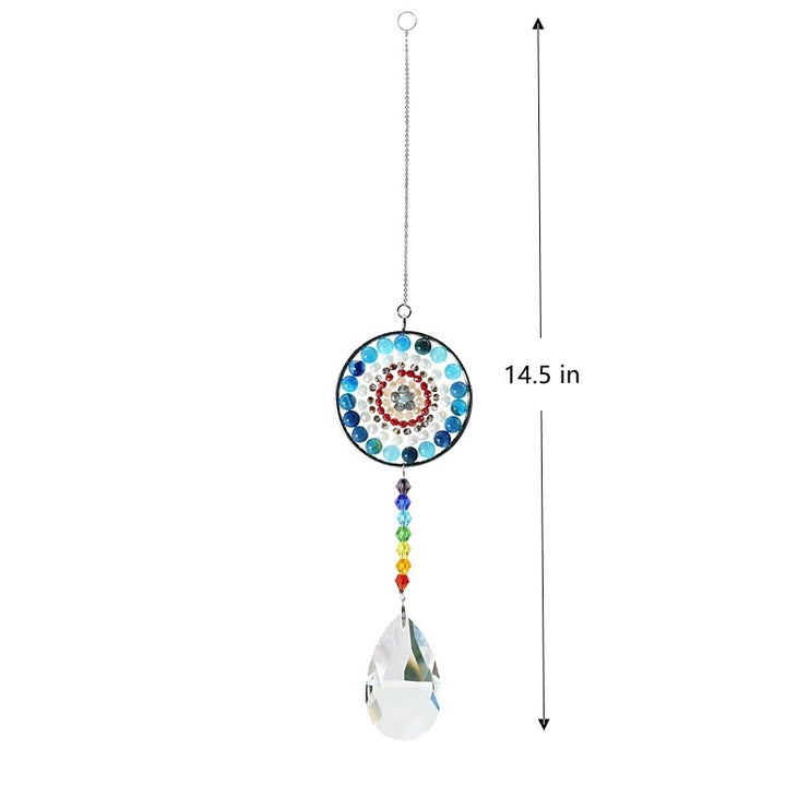 Atrapasol de cristal de Olivenorma, carillón de viento para chakras hecho a mano 