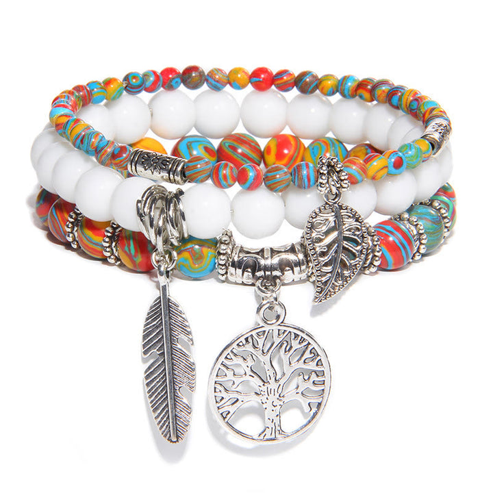 Juego de 3 pulseras con el árbol de la vida "Momentos de sanación de la naturaleza" de Olivenorma 