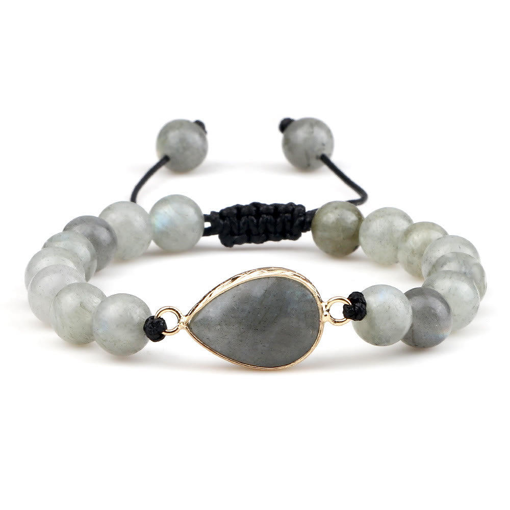 Pulsera de cuentas de opalita con piedra de ojo de gato de Olivenorma