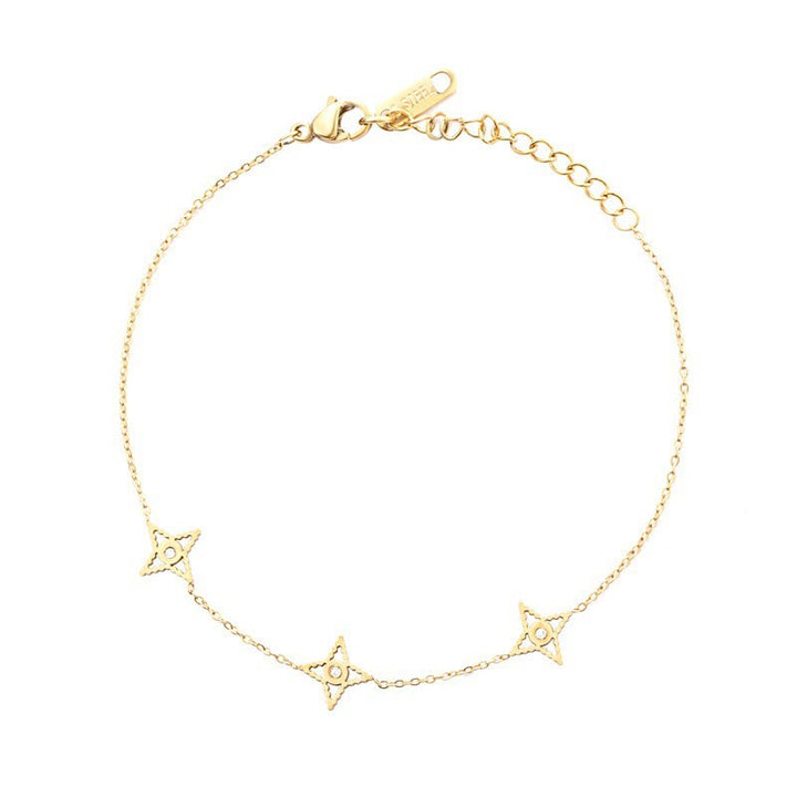 Juego de pulseras apilables con estrellas de turquesa natural de Olivenorma 