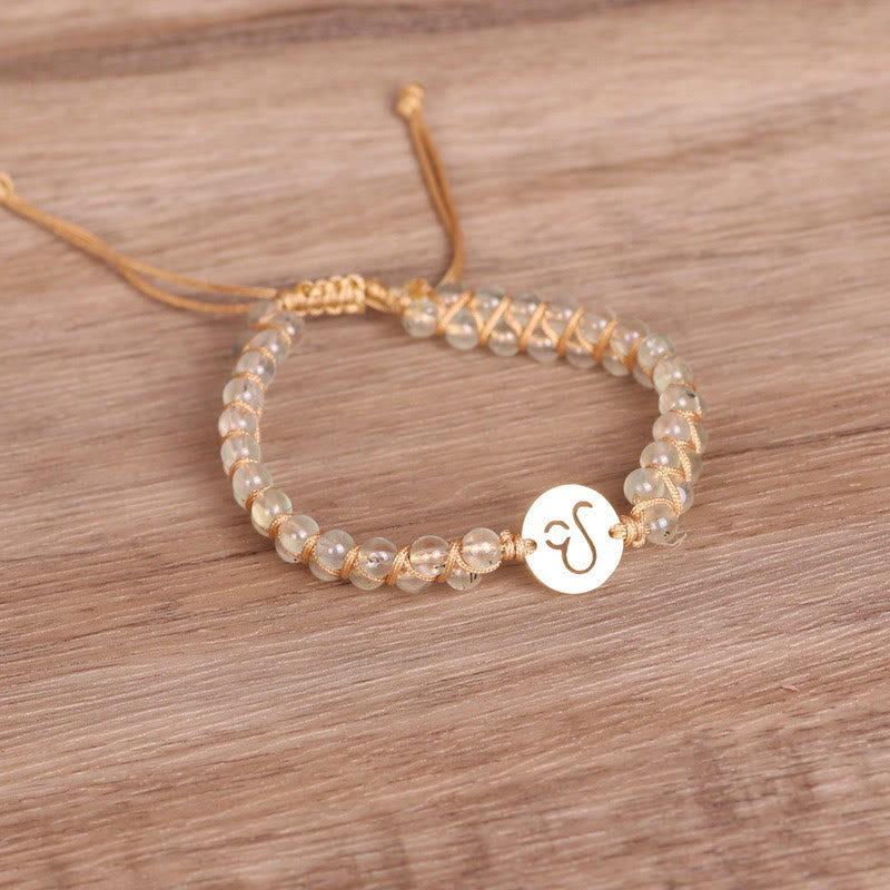 Pulsera envolvente de equilibrio curativo con cristales del zodíaco de Olivenorma 