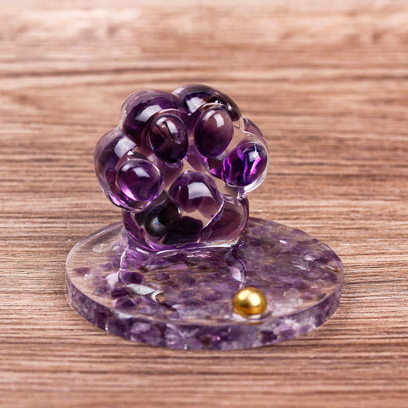 Soporte para teléfono móvil con forma de garra de gato de piedra natural epoxi de Olivenorma