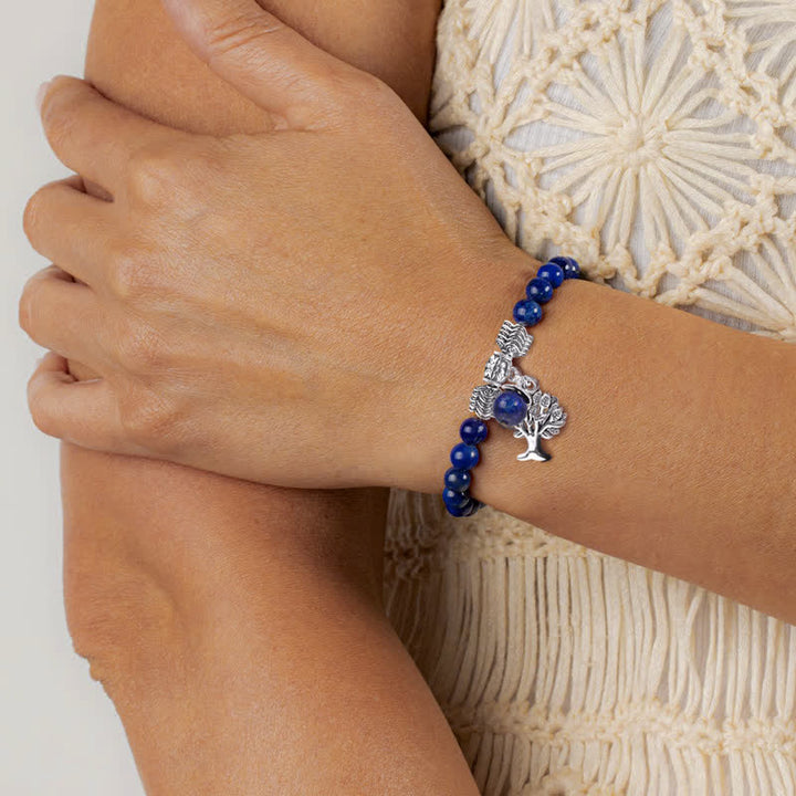 Pulsera de árbol de la vida de cristal natural