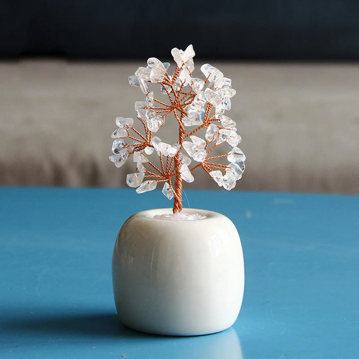 Árbol de Feng Shui con piedras preciosas de múltiples cristales de Olivenorma 