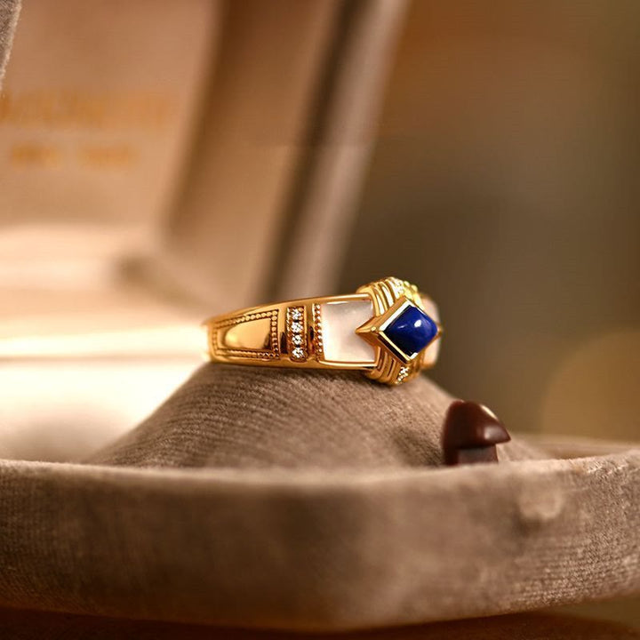 Anillo Olivenorma Rombo Lapislázuli