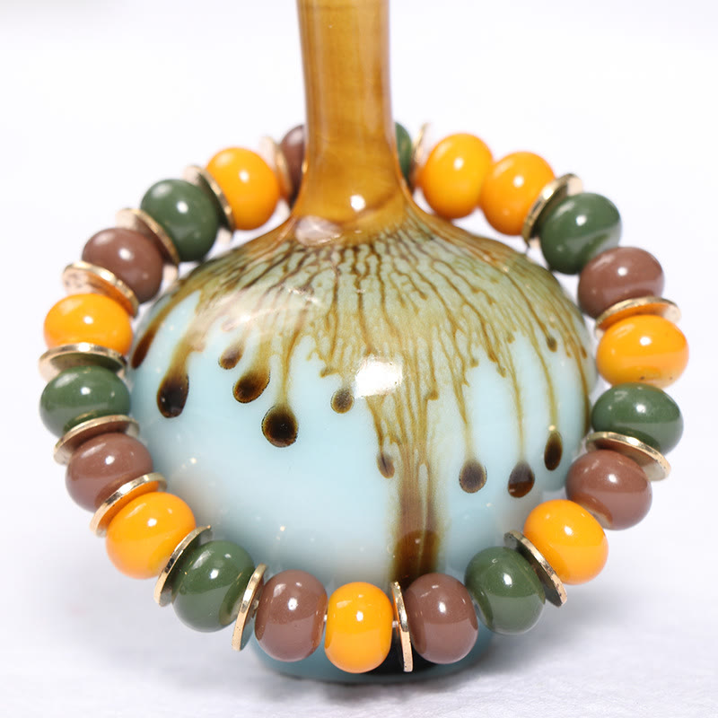 Conjunto de pulseras de cristal con forma de árbol de la vida hechas a mano de Olivenorma Boho 