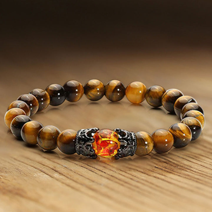 Pulsera de piedra de cristal natural.