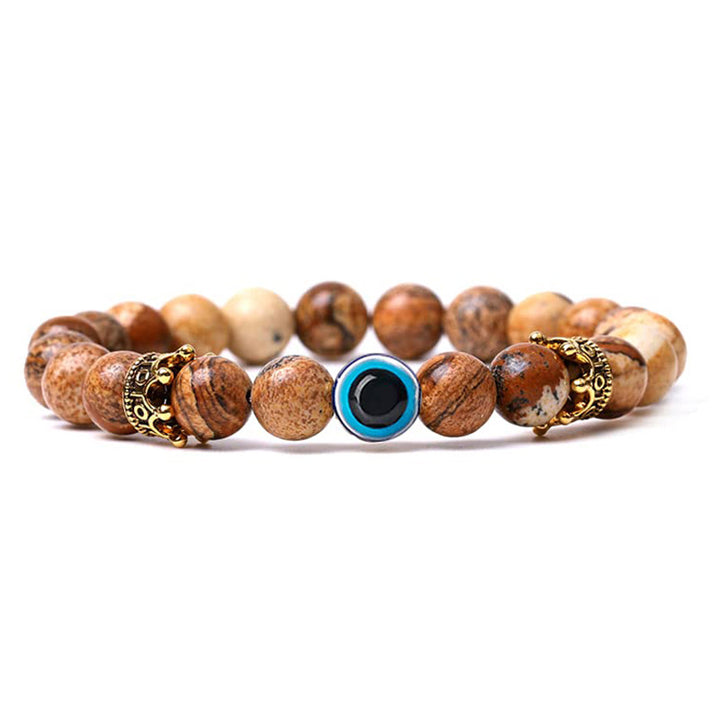 Pulsera de turquesa con protección contra el mal de ojo de Olivenorma 