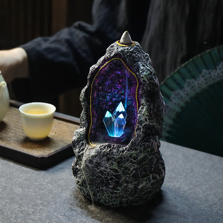 Quemador de incienso con orificio de cristal de lujo de Olivenorma