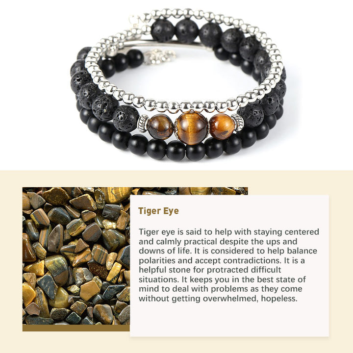 Pulsera de piedra protectora de cristal natural