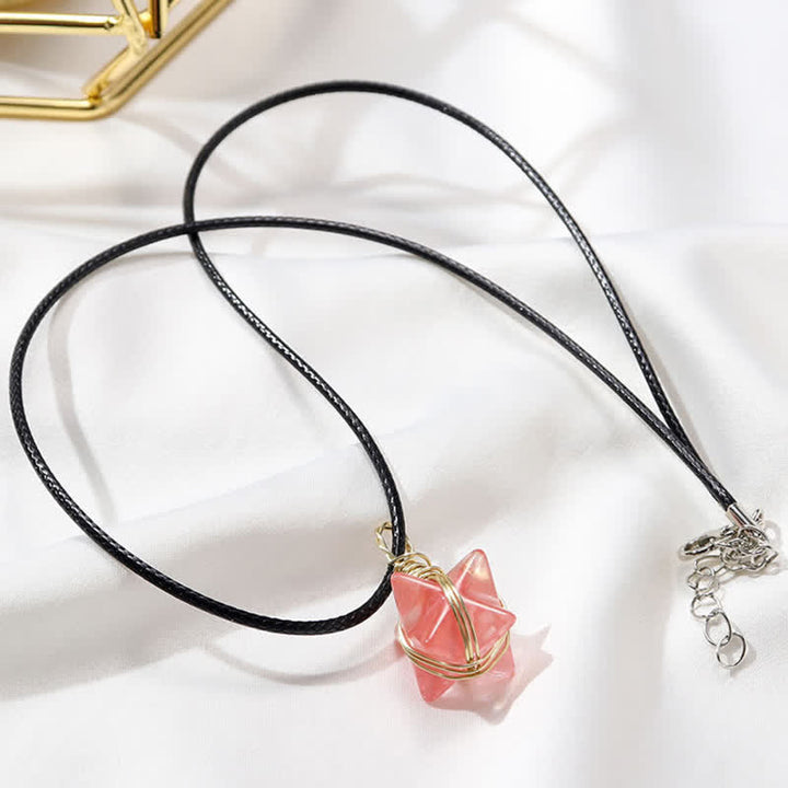 VEHÍCULO DE LUZ DIVINA - Collar Merkaba de Cristal 