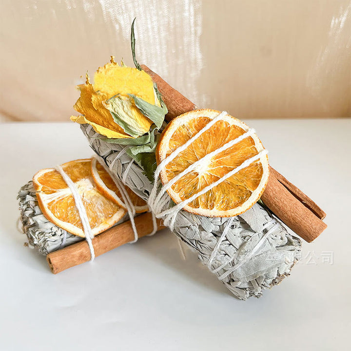 Meditación de limpieza con cristales de canela y naranja de Olivenorma y salvia blanca 